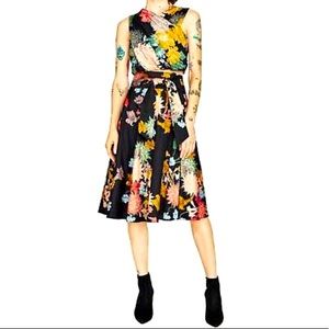 Zara Floral Print Skirt & Top Outfit